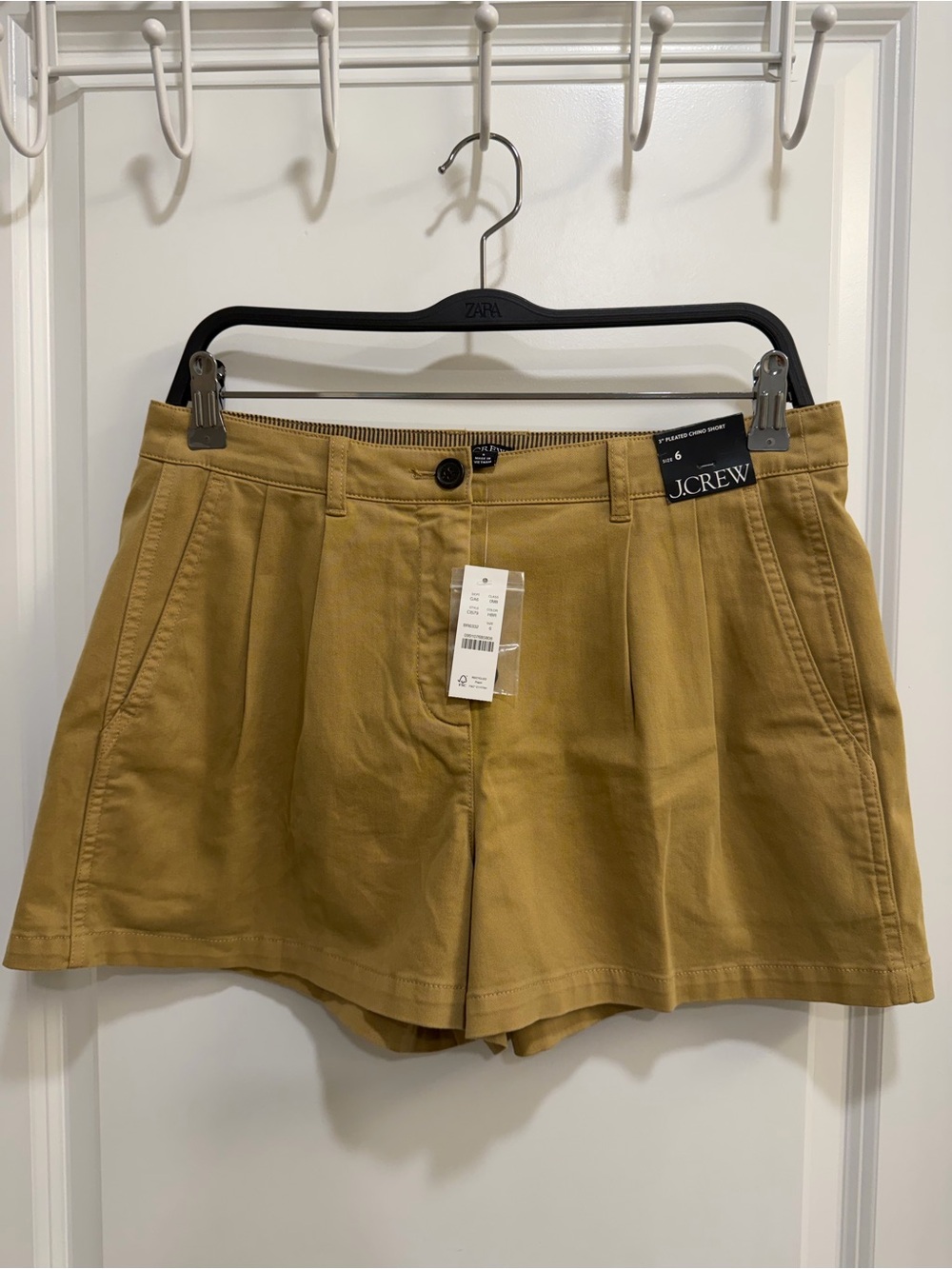 J.Crew 3" Pleated Heritage Chino Short - Honey Brown, NWT